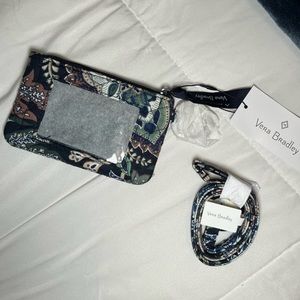 NWT Vera Bradley Zip ID Case + Lanyard